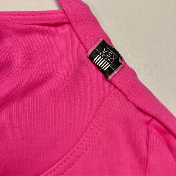 VSX VICTORIAS SECRET Sports Exercise Workout Criss Cross Halter Hot Pink Bra 32A - Picture 8 of 14